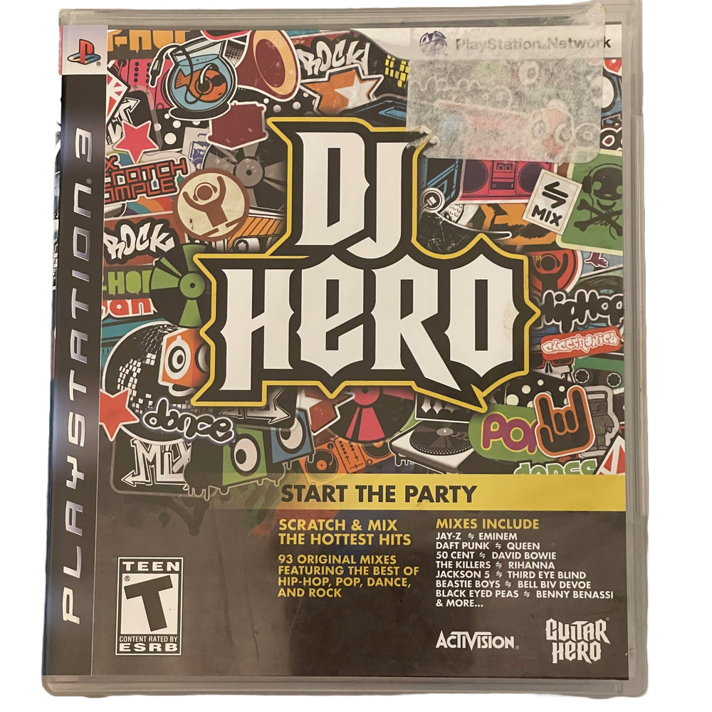 Playstation 3 DJ Hero Start the Party Game Book Included